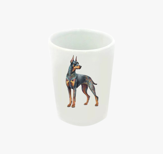 Doberman feles pohár