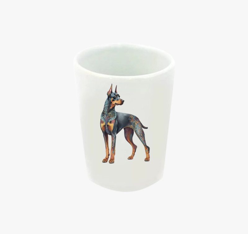 Doberman feles pohár