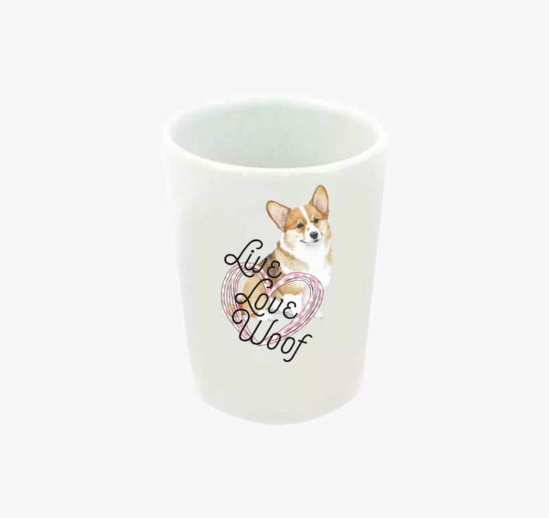 Corgi szivecskés feles pohár