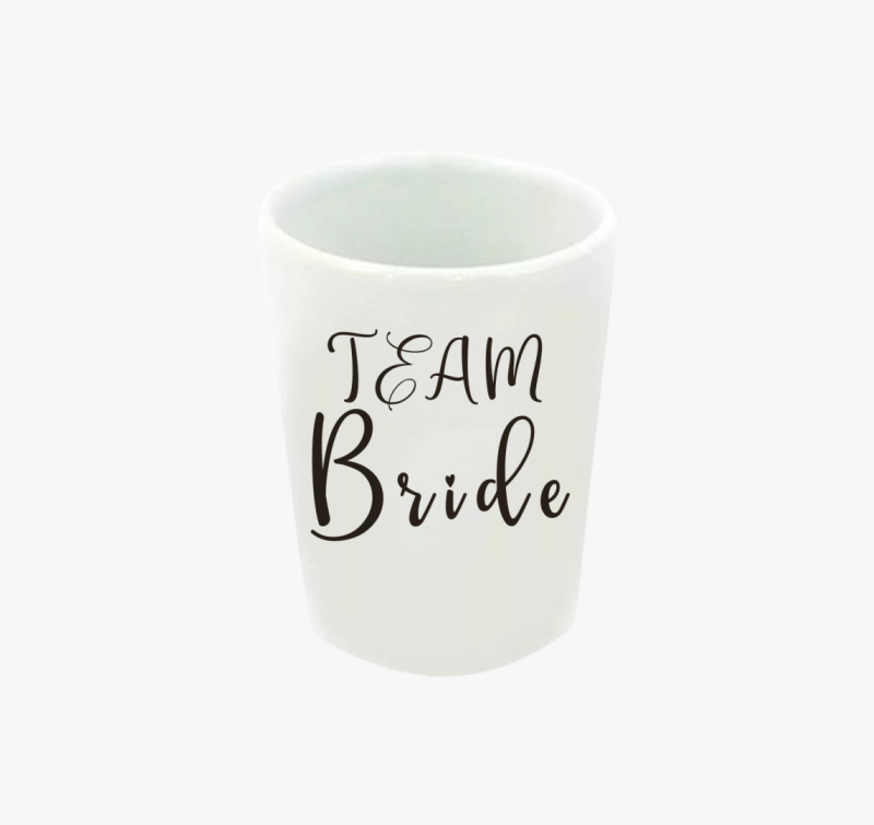 TEAM Bride fekete feles pohár
