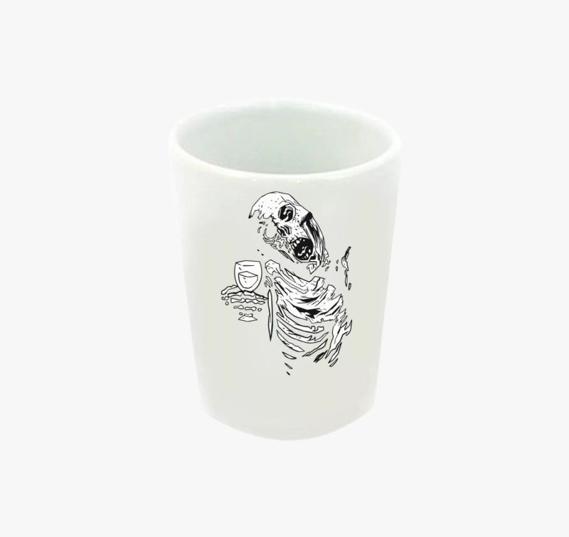 Borozó zombi feles pohár