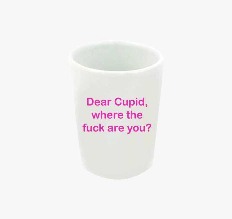 Dear Cupid pink feles pohár