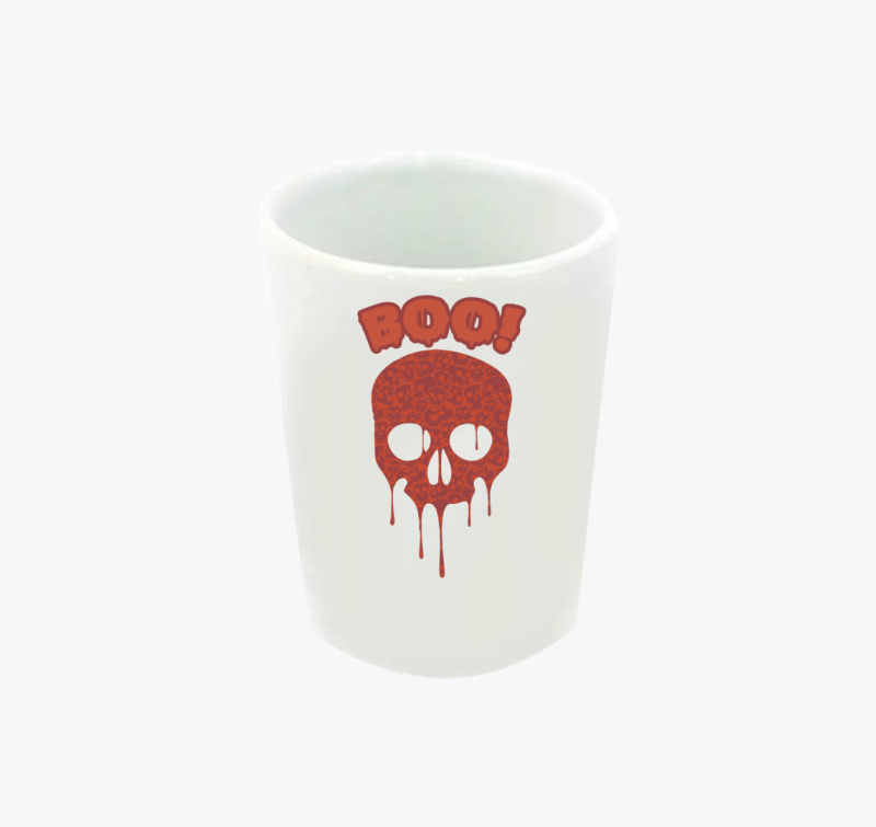 Boo red skull feles pohár