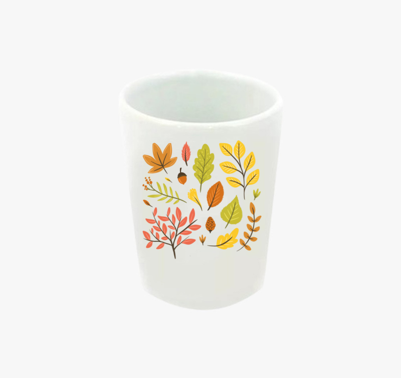 Őszi falevelek feles pohár