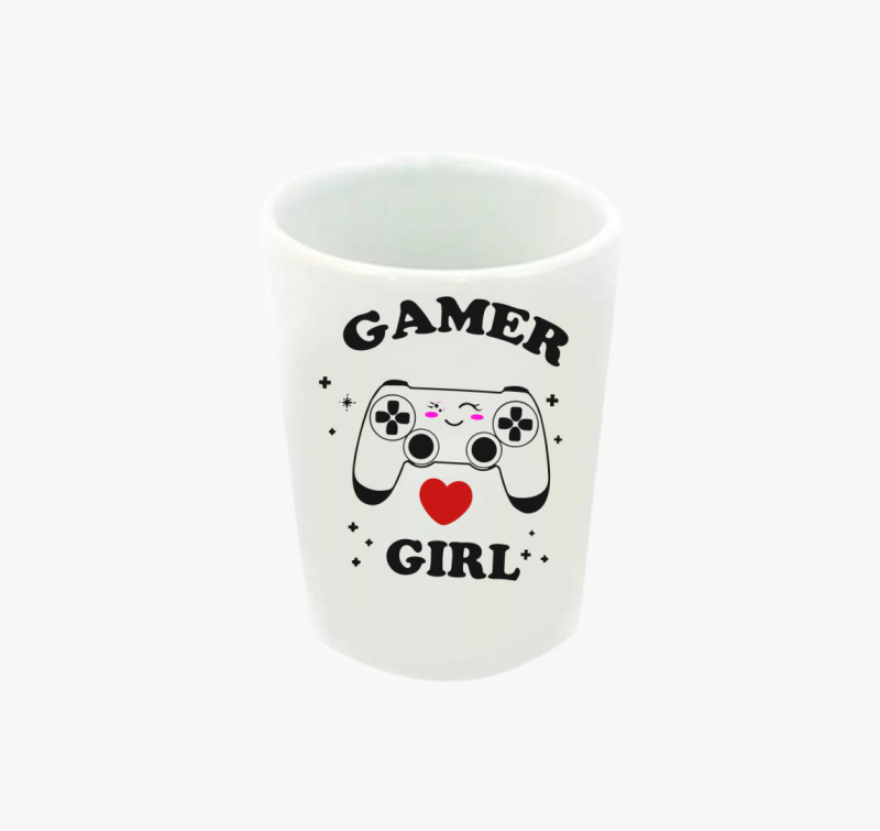 Gamer girl joytick feles pohár