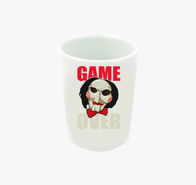 Fűrész game over feles pohár