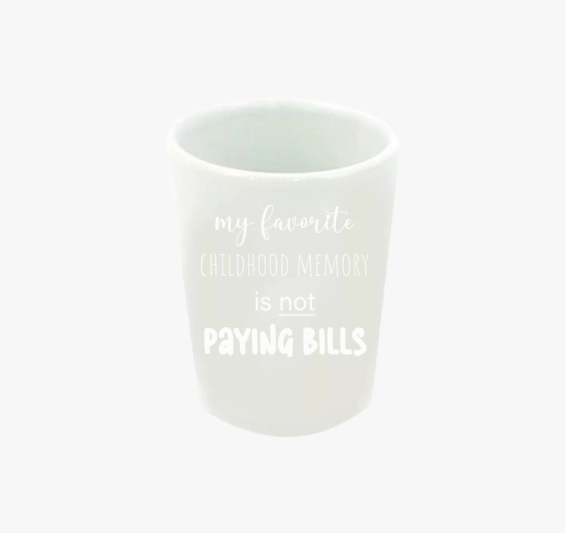 Paying bills feles pohár