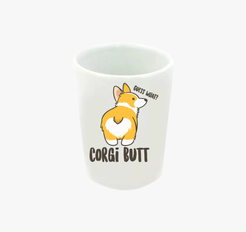 Corgi butt feles pohár