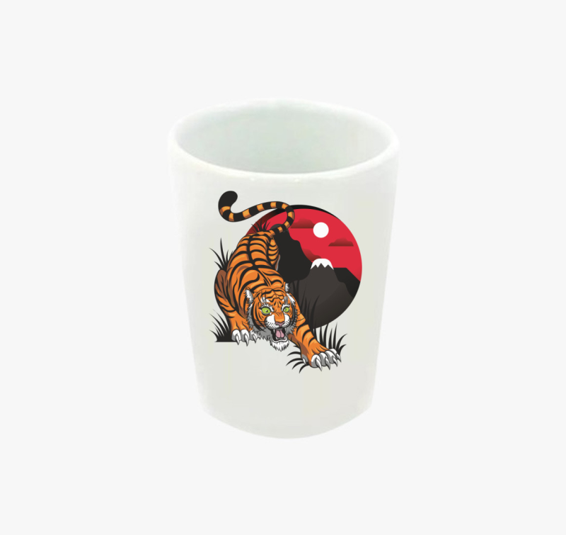 Tiger with horizon feles pohár