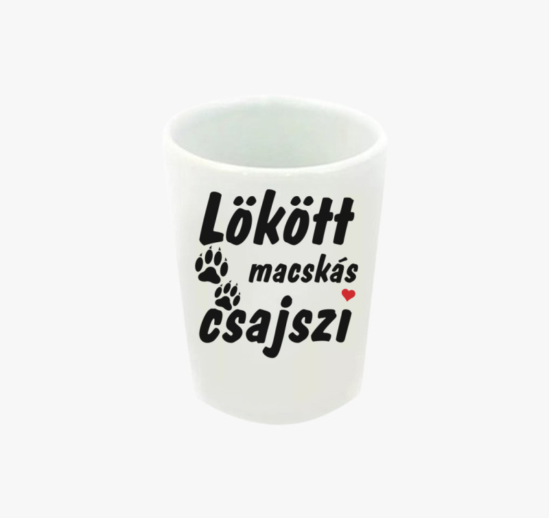 Lökött macskás csajszi feles pohár