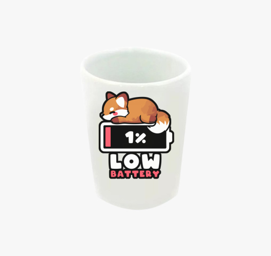 Low Battery feles pohár