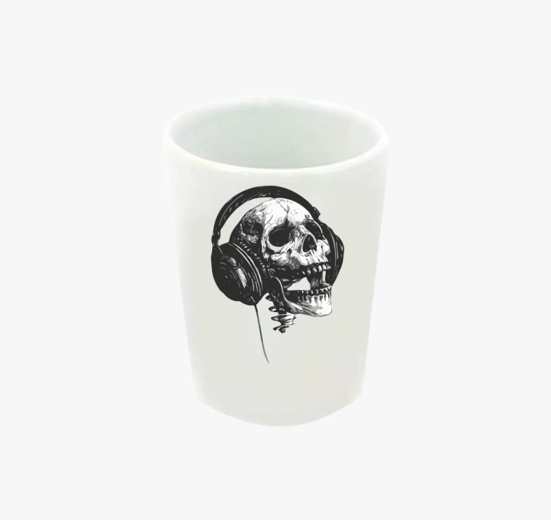 Skull music headset feles pohár