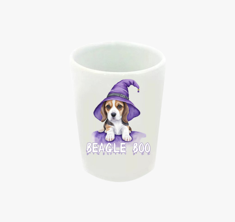 Halloween beagle feles pohár