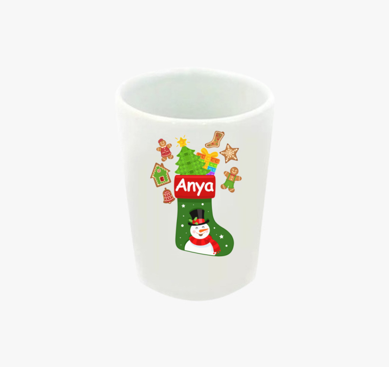 Anya karácsonyi zokni feles pohár