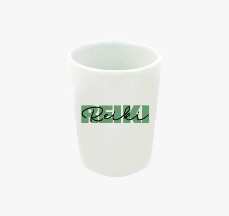 Reiki zöld feles pohár