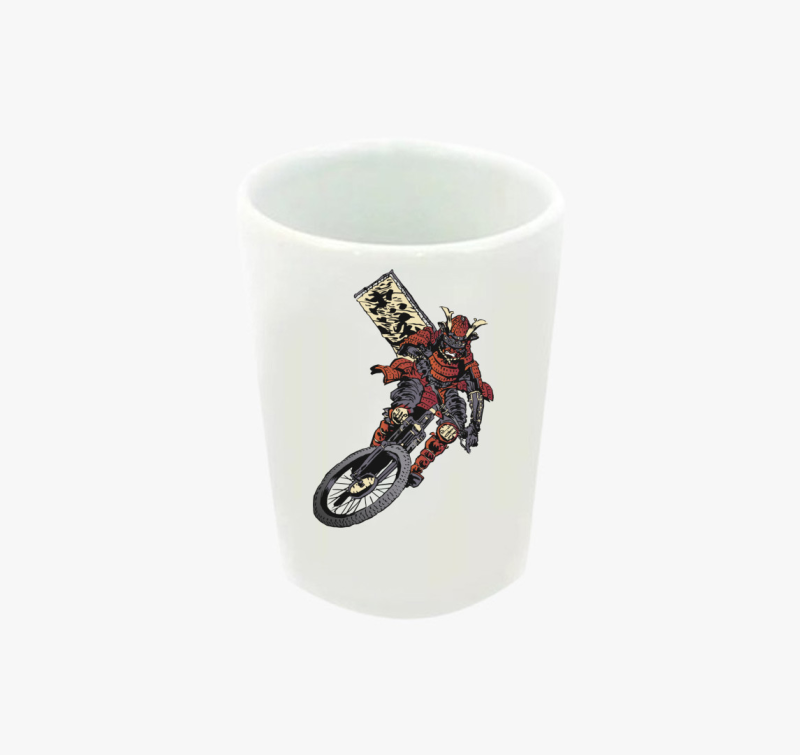 Szamuráj bringás feles pohár