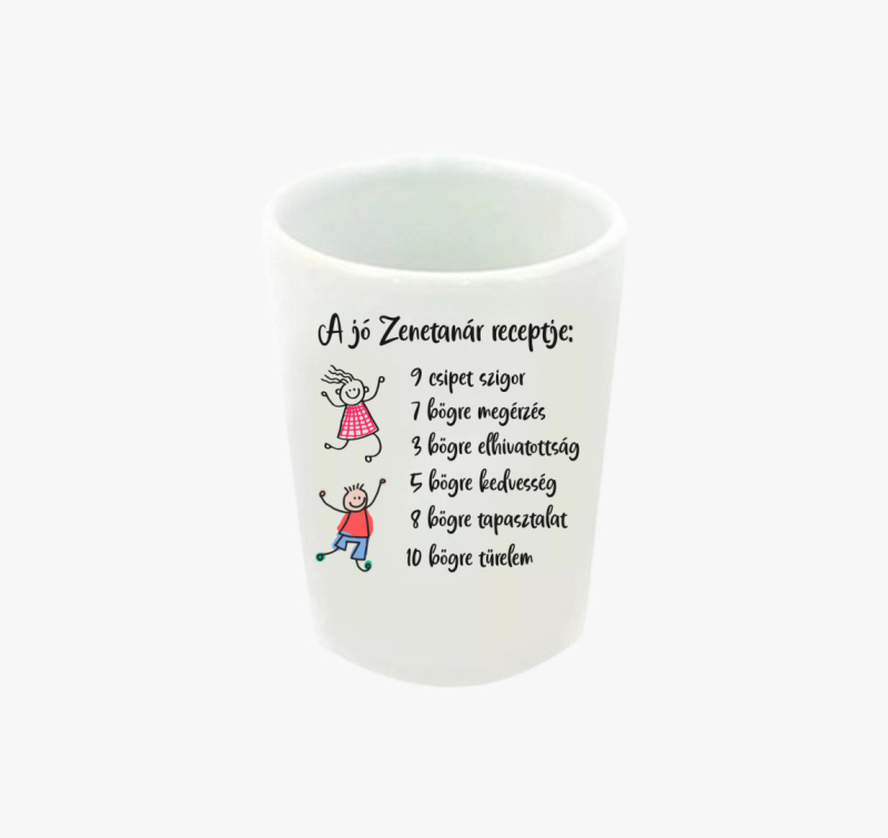 Zenetanár feles pohár