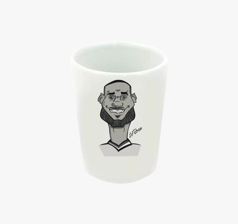 LeBron caricature feles pohár