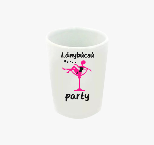 Lánybúcsú party feles pohár...
