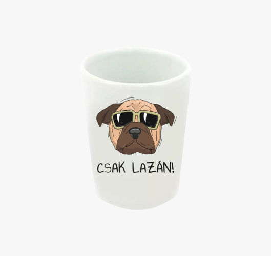 Laza kutya feles pohár