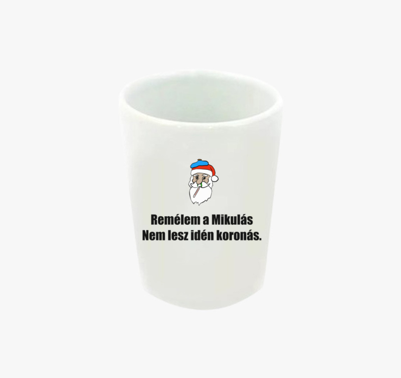 Koronás Mikulás feles pohár