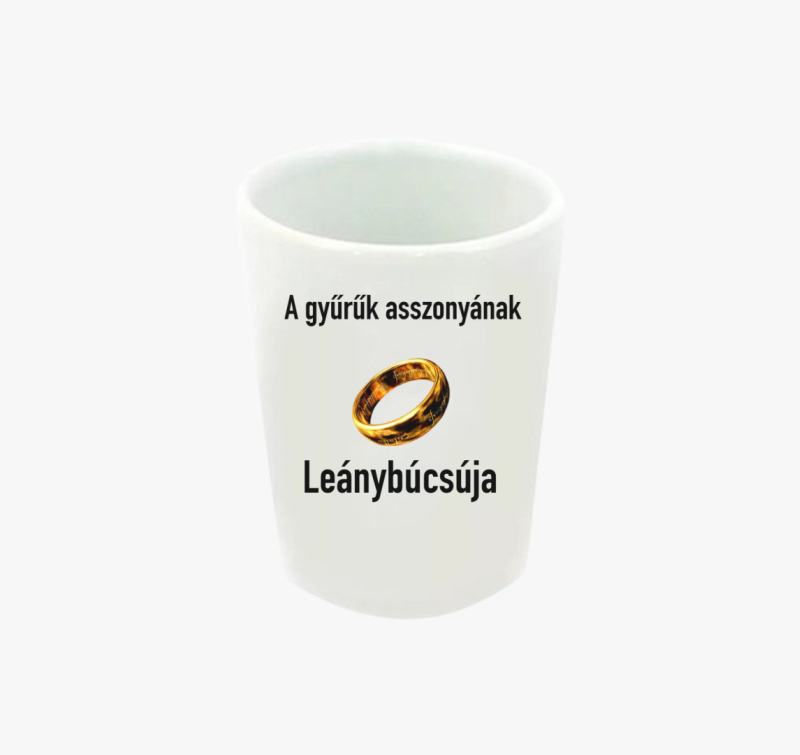 Gyűrűk ura leánybúcsú feles pohár