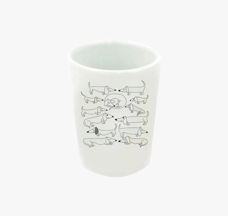 Tacskóból soha nem elég monokróm feles pohár