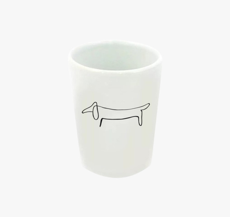 Tacskó egyvonalas rajz feles pohár