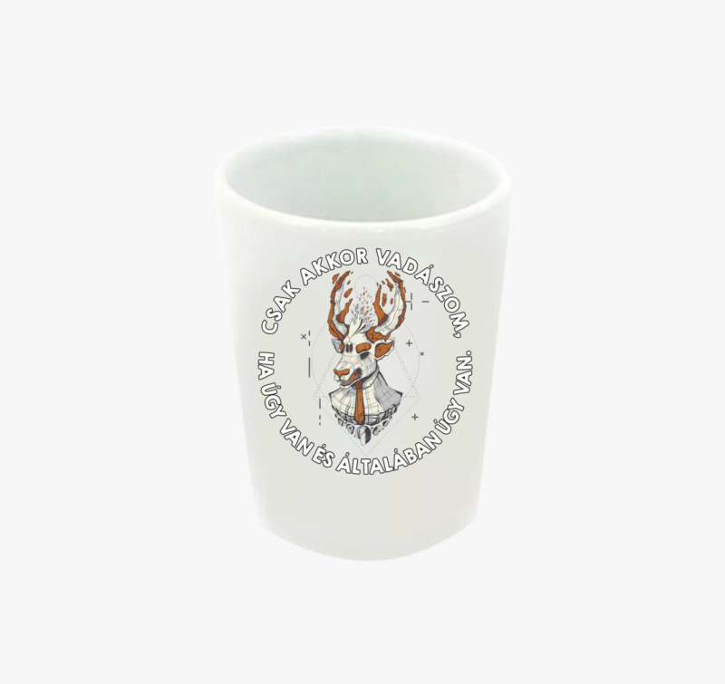 Menő szarvasos vadász feles pohár