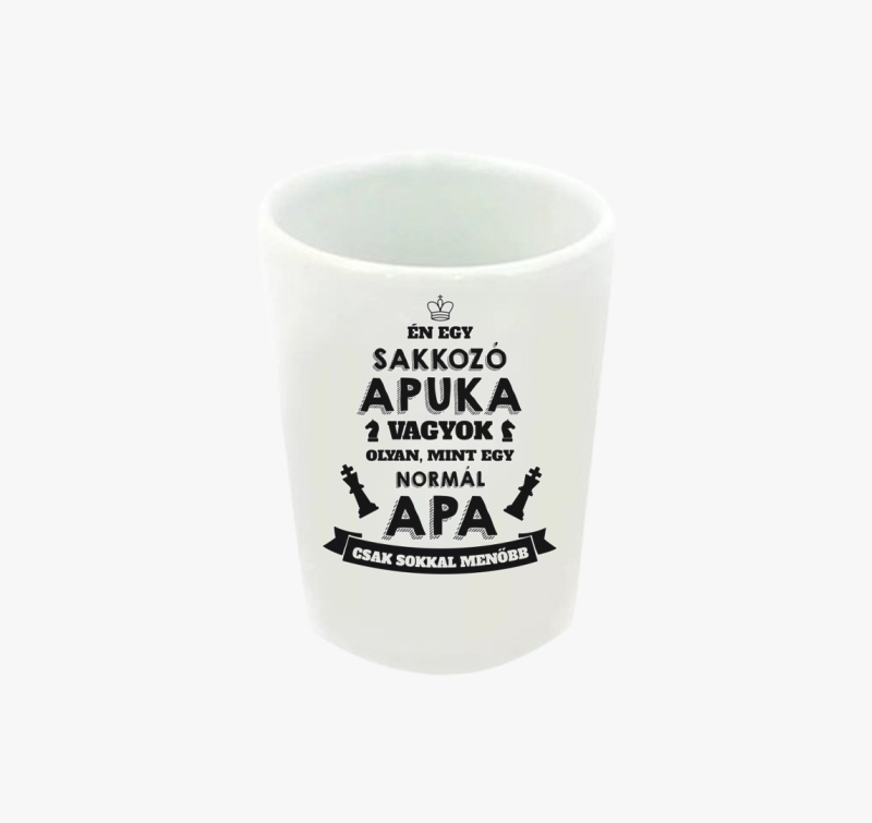 Sakkozó apuka feles pohár