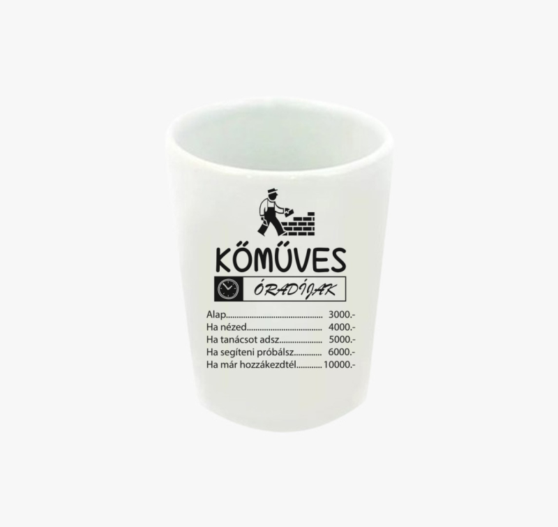 Kőműves feles pohár