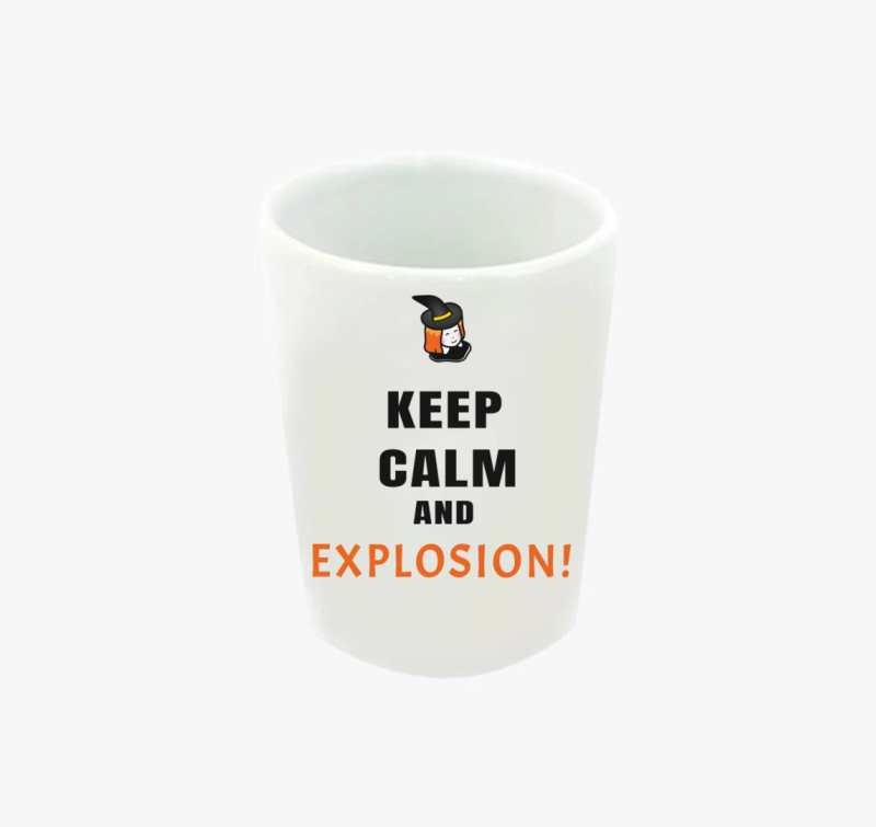 Keep calm and explosion feles pohár