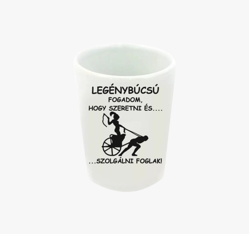 Legénybúcsús feles pohár