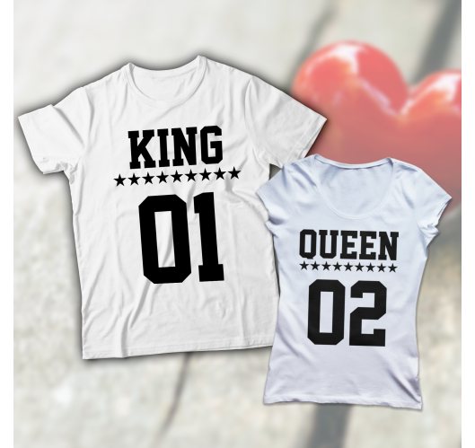 King és Queen páros póló