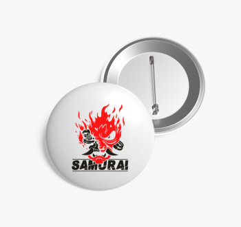 Samurai arc kitűző