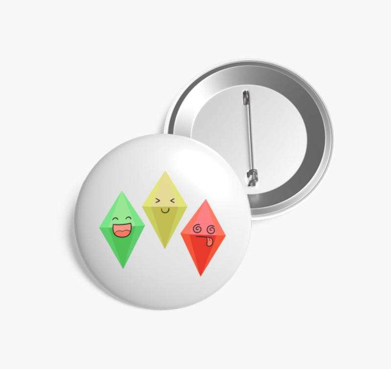 Sims plumbobs kitűző