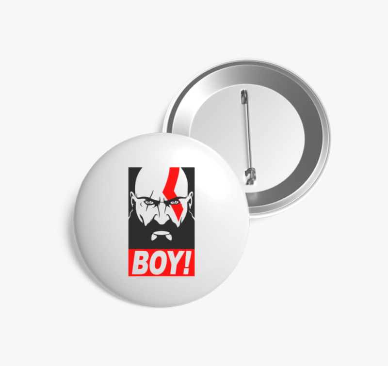 God of war BOY feliratú kitűző