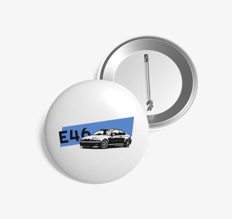 BMW E46 feliratos kitűző