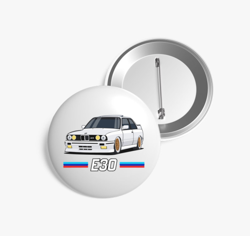 BMW e30 autó kitűző