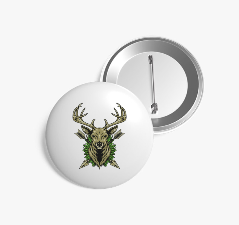 Szarvas fej vadászat kitűző