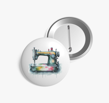 Varrógép Art kitűző