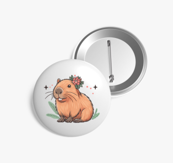 Capybara lány kitűző