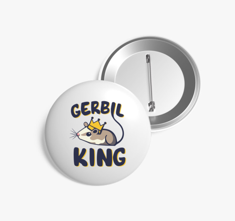 Gerbil king kitűző