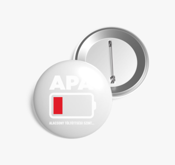 Apa fáradt kitűző