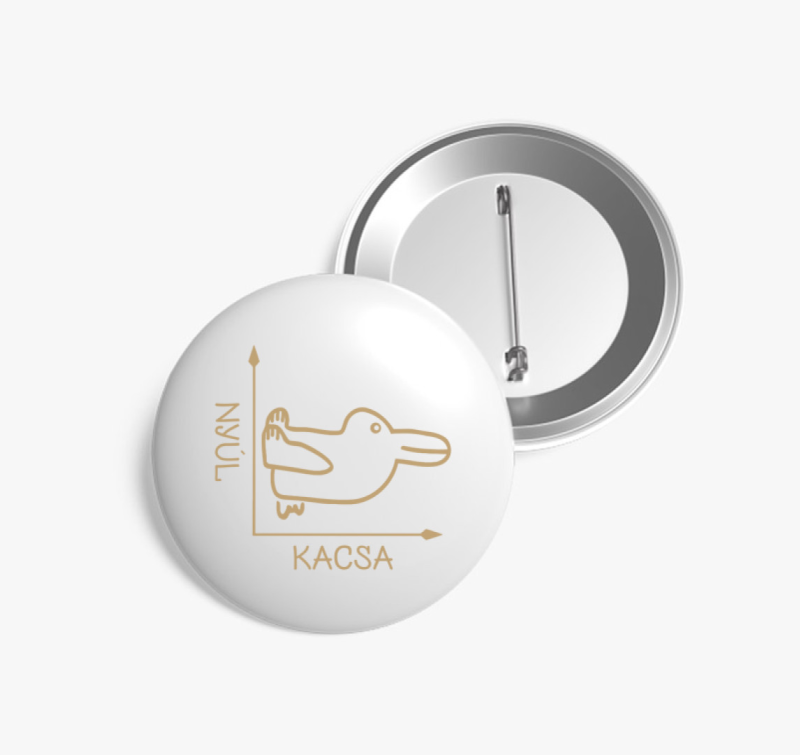 Nyúl Kacsa vicces kitűző