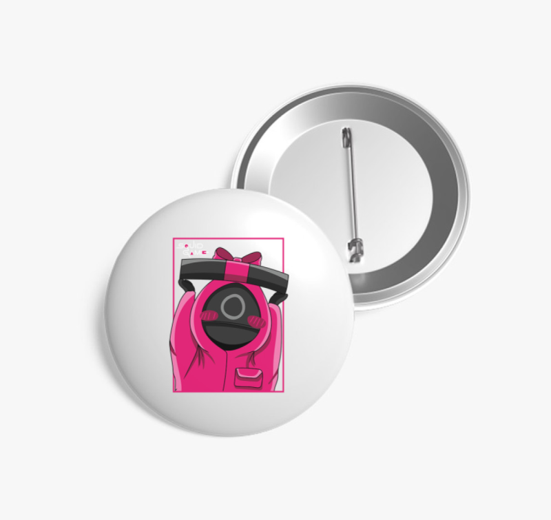 Squid Game Valentin style kitűző