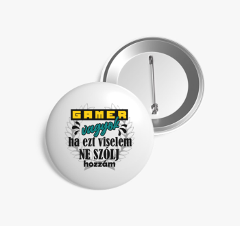 Gamer vagyok kitűző