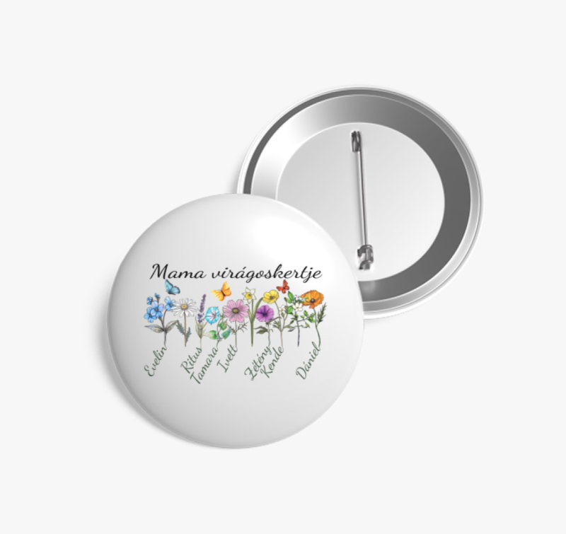 Mama virágoskertje kitűző