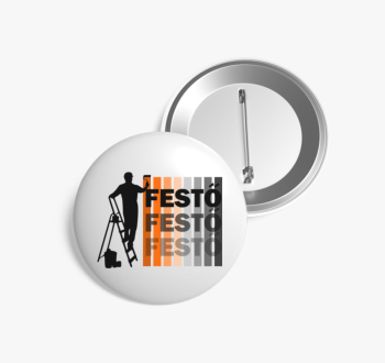 Festő mintás kitűző