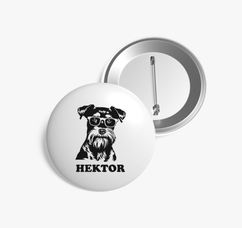 Schnauzer névvel 8 kitűző